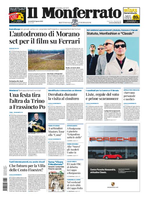 Il Monferrato - Edizione 62 del 26/08/2022